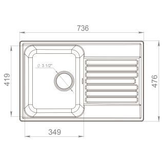 Мойка кухонная Reflexion Bolero 74-BE RF0574BE бежевый